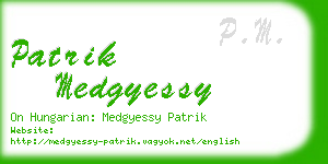 patrik medgyessy business card